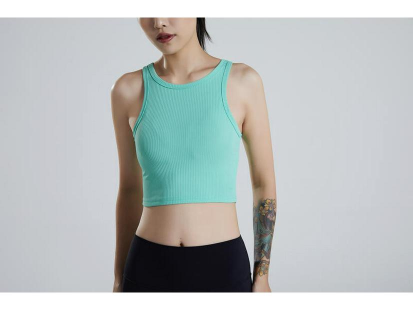Women's Summer Slim Fit Yoga Vest - Moisture-Wicking, High Elasticity, Sleeveless Casual Wear