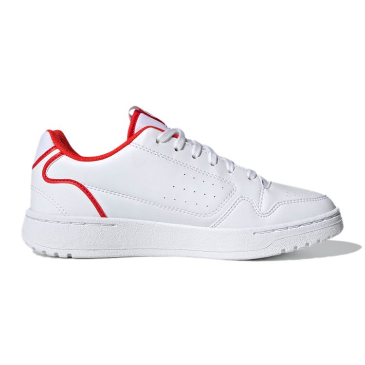 Adidas Originals Ny 90 J Leather Durable Low-Top Skate Shoes Kids Sneaker White Red FY2592