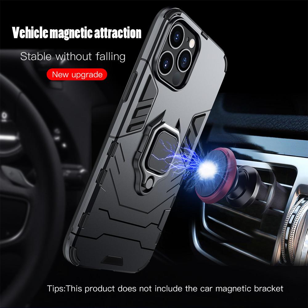 Case for iPhone 16 15 14 13 12 Pro Max 11 Military Grade Protection Built-in Kickstand Dual-Layer Heavy Duty TPU+PC Shockproof Phone Case