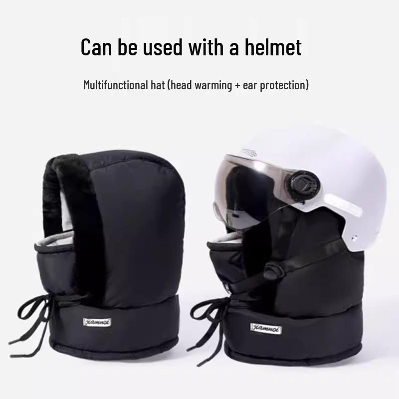 Autumn/Winter Warmth: Thickened Windproof Lei Feng Hat with Scarf