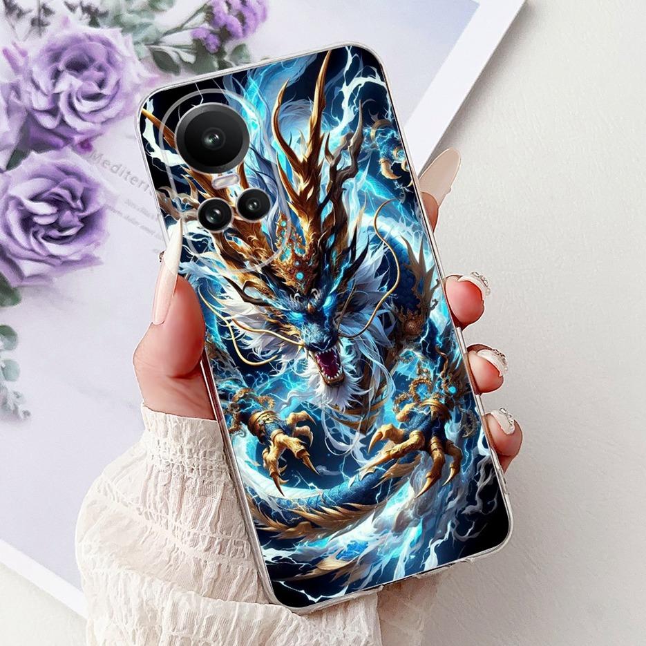 For Oppo Reno 10 5G Case CPH2531 Luxury Fashion Painted Cover Soft Slim Phone Case For Oppo Reno 10 Pro Plus Reno10 Pro+ 5G Bags