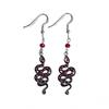 Retro Gothic Snake-Shaped Star and Moon Earrings
