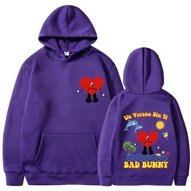 2022 New Bad Bunny Unisex's Women's Printed Hoodie Fashion Street Hip Hop Hoodie Sweatshirt Unisex High Quality Hot Sale Hoodie Unisex