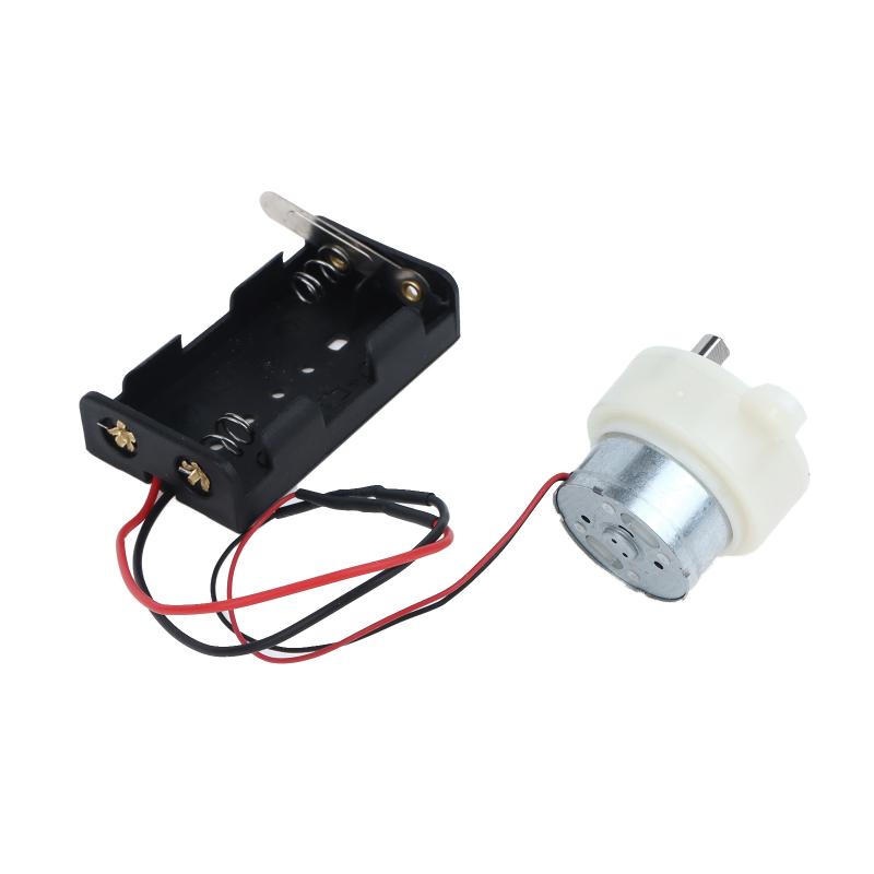 1Pc 130 Motor Kit With 2 Slots Battery Storage Case And Switch 22000 Rpm Mini Student Diy Electronic Motor Circuit Models Kit