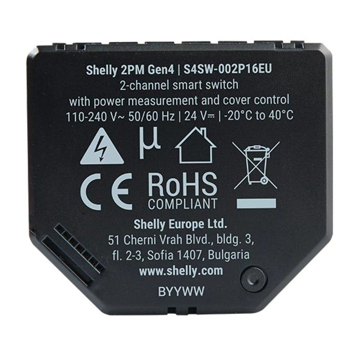 Shelly 2PM Gen4 Interrupteur Relais Intelligent