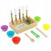 Układanka Edukacyjna Drewniana Sorter Montessori Nauka Liczenia Kolorów