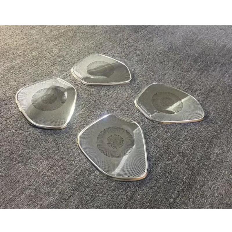 Styling Stick Stainless Steel ide Audio Speak Sound Cover Ring Circle Lamp Trim 4pcs For Volvo XC60 2018