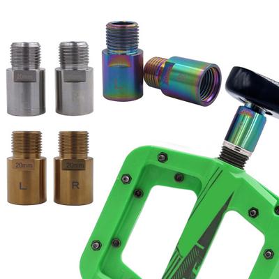 2 Adet Dağ Bisikleti Pedal Uzatıcı 20MM Ağır Hizmet Çelik MTB Yol Bisikleti Mil Pedal Uzatma Şaftı Ara Parça Adaptörü Bisiklet Aksesuarları