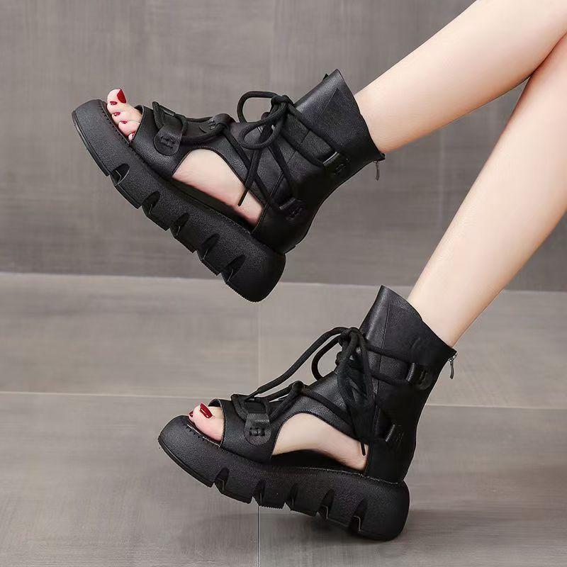 Ladies Vintage Platform Roman Sandals