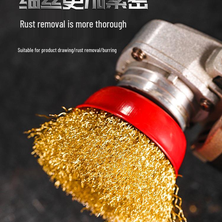 Steel Wire Wheel Cup Brush for Rust Removal and Polishing In Woodworking and Wall Grinding