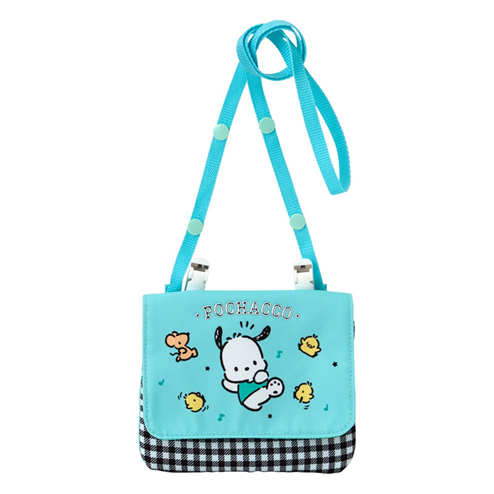 

Sanrio Pochacco Shoulder Pocket W x D x with Name Space for Product 102245 Pouch, Polyester, Approx. 5.5 0.5 4.5 H, Inside, Children, Number