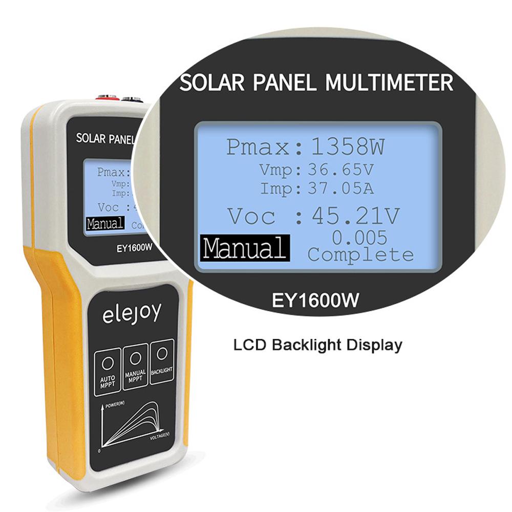 

EY800W EY1600W EL400B Solar Panel Multimeter Auto/Manual MPPT Detect Open Circuit Voltage Power Meter Photovoltaic Panel Tester 400W помаранчевий