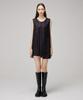 Meuameu Pleated Unbalance Stitch Sleeveless Dress