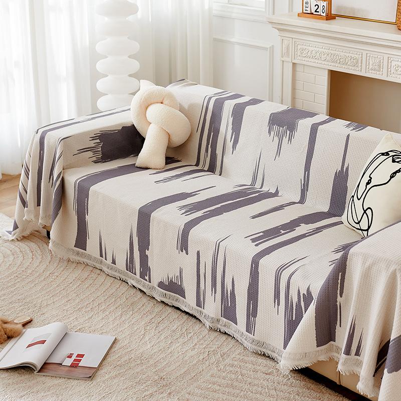 Simple Sofa Towel Nordic Instagram Style Four Seasons Universal Sofa Cover Cloth Sofa Cushion Cover Cover Blanket Dustproof Single Three-Person