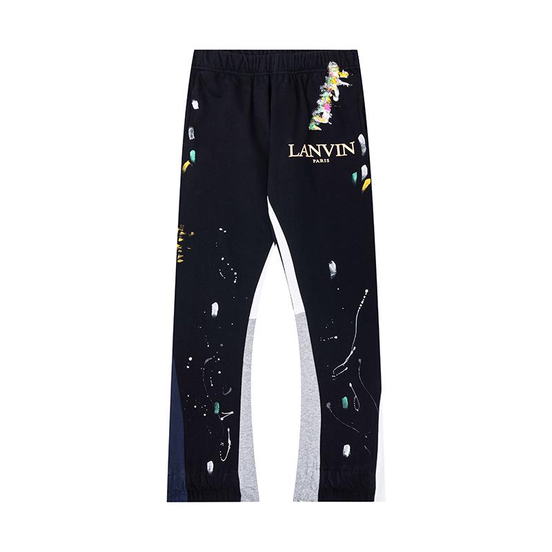 GALLERY DEPT Men's Classic Hand-Painted Splatter Graffiti Cotton Sweatpants