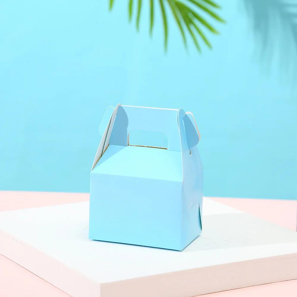 

6pcs Festival Party Cake Box Candy Box Handheld Gold Card Box Creative Wedding Candy Box Horn Paper Box Candy Cake Packaging 6pcs