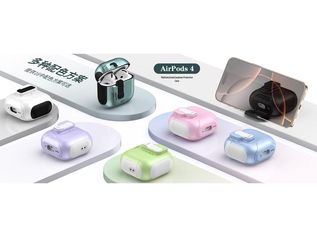 AirPods Pro 3 & 4 Protective Case with Pop-Up Stand