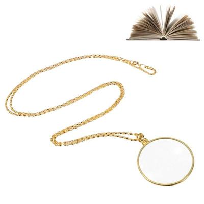 Geschenk Kette Lupe 5x Optische Lupe Halskette Robust Tragbar Monokel Ältere