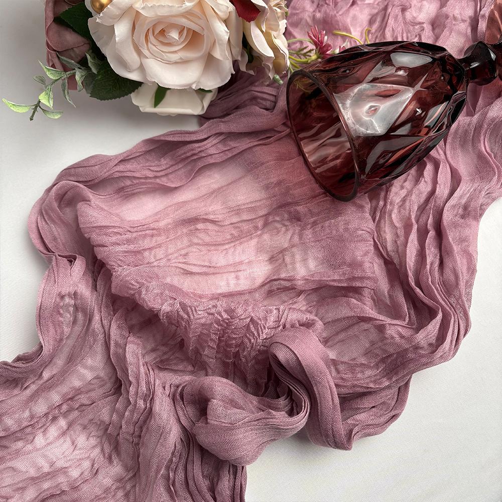 2 Pack Cheesecloth Table Runners Cheese Table Cloth Gauze Boho for Wedding Bridal Shower Baby Shower Party Table Decorations