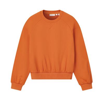 Milano Series Fashion Classic Simple Retro Casual Comfortable Knit Pullover Loose Long Sleeve Sweatshirt Women Sweatshirt F11W625210F-OR