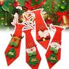 Christmas Tie Bow Santa Claus Holiday Sequin Ties Comfortable Printed Xmas Decor