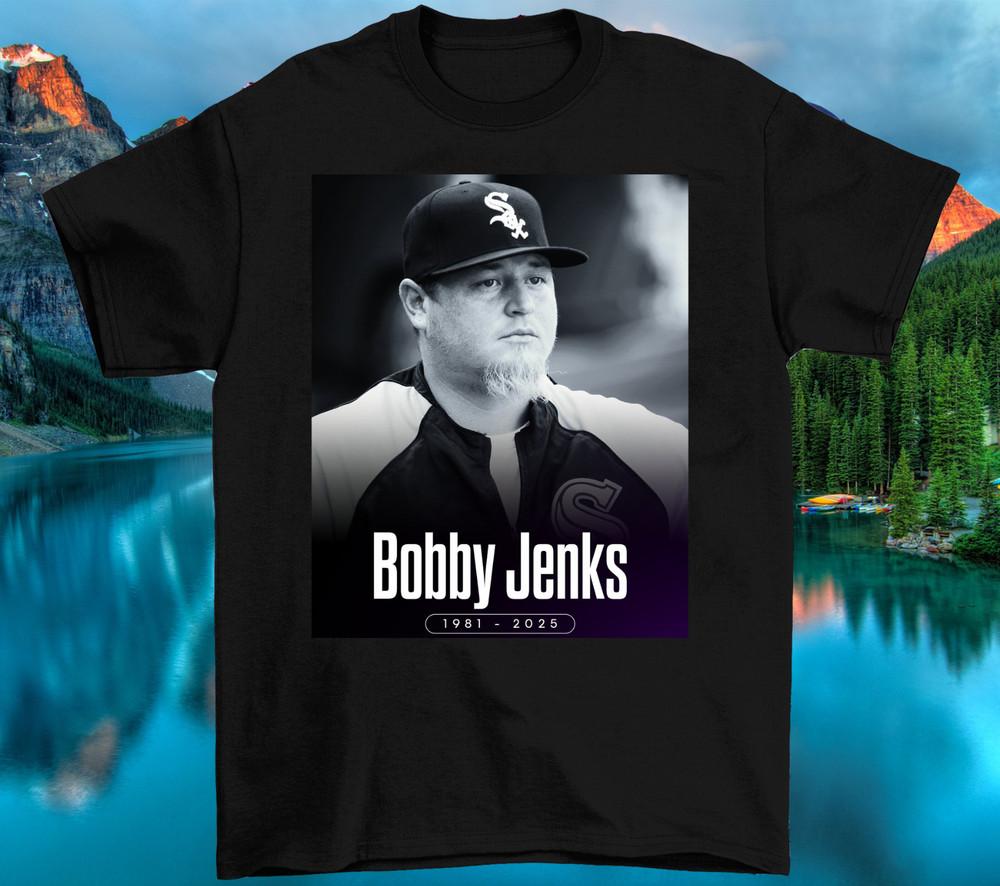 

Bobby Jenks 1981 - 2025 Short Sleeve Cotton Black All Size T Shirt SE550 Unisex T-Shirt XL