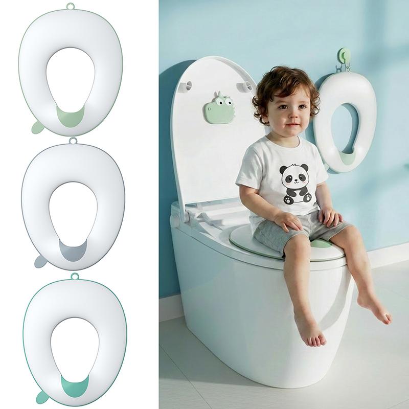 Customized Toilet Seat Cover for Children Potty Training Portable Plastic Toilet Seat with Non-Slip TPE Pads for Toddlers