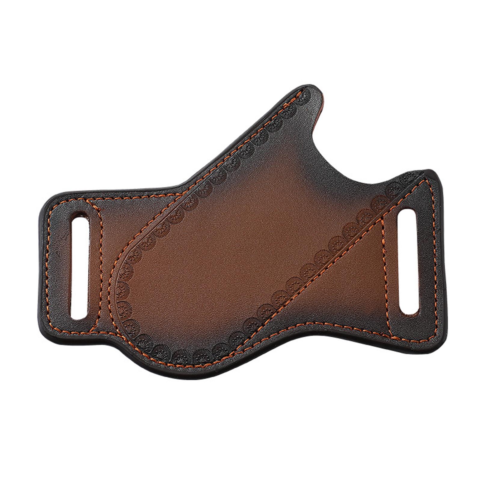 

Strong Durability Leather Tool Case Folding Knifives Sheath For Folding Knifives Prevents Slip And Damage Easy Belt Attachment 1