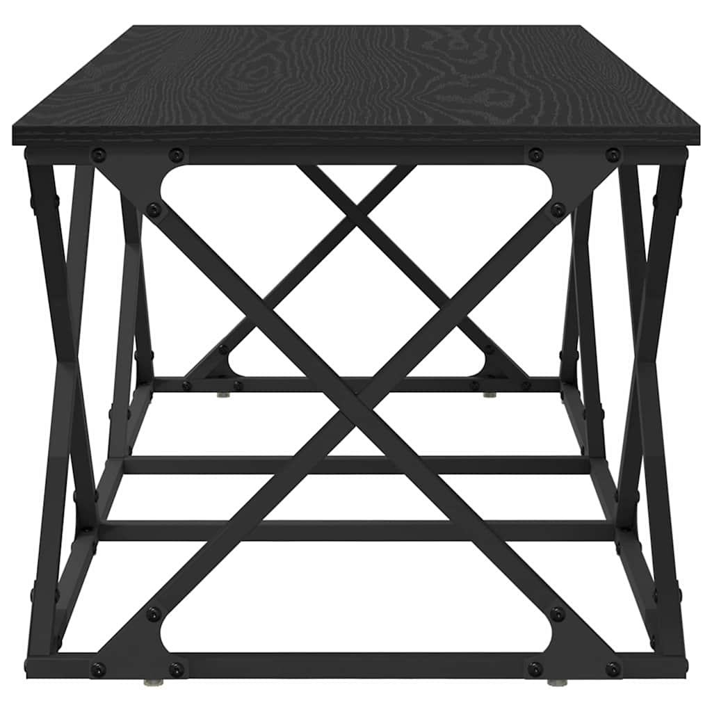 Coffee Table Black Oak Look 100 x 49 x 40 cm Wood Based Panel
