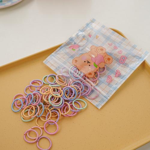 100 stücke Elastische Kopf Band Kinder Haar Seil Haar Krawatten Candy Farbe Nette Handtuch Haar Ring Für Kleine Mädchen Kinder haar Zubehör