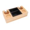 Coffee Tamping Stand Solid Color Beech Wood One Piece Coffee Tamper Holder Station for Home Milk