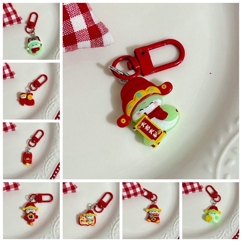 Lucky Snake Keychain God of Wealth Snake Key Ring Creative 2025 New Year Pendant  Ornament