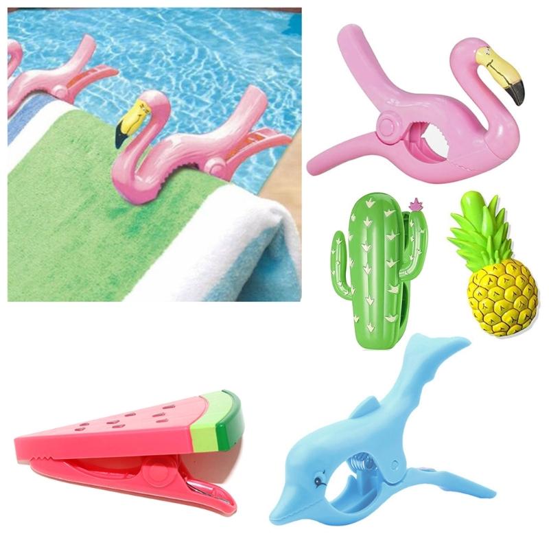Cute Beach Towels Clips Sunbeds Lounger Animal Decorative Clothes Pegs Pins Large Drying Racks Retaining Clip Clothespin