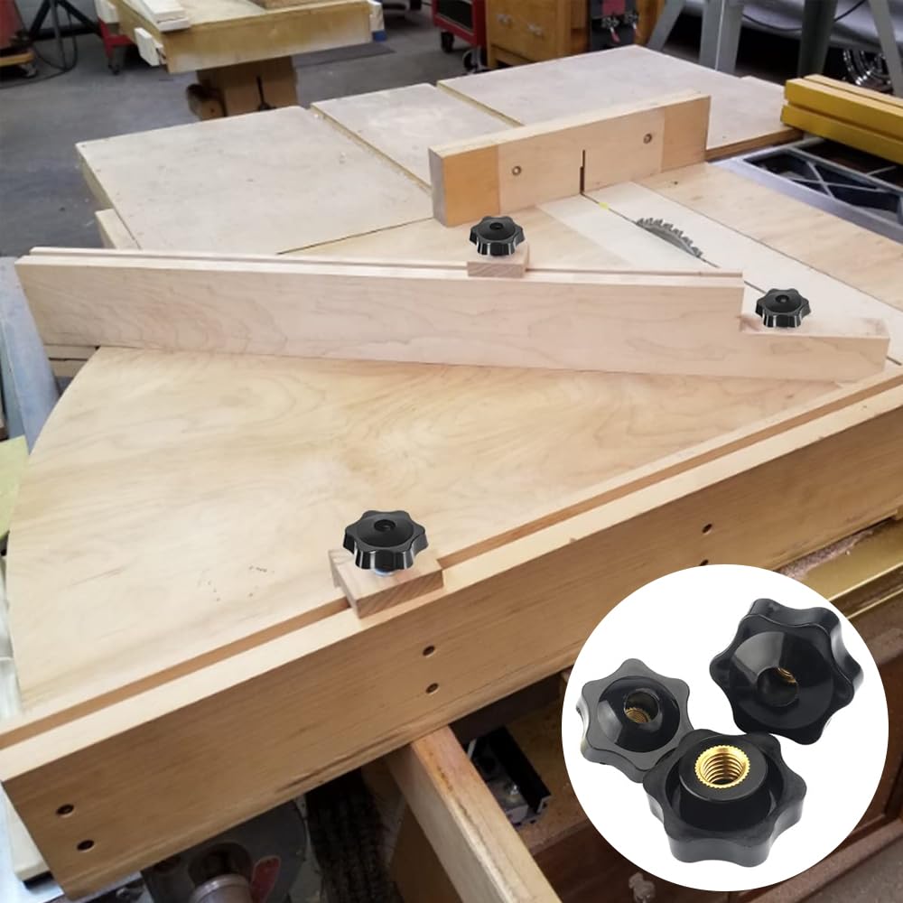 Star Knob Nut Female Thread Hand Grip Clamp Nut Knob Plastic Head Knob Female