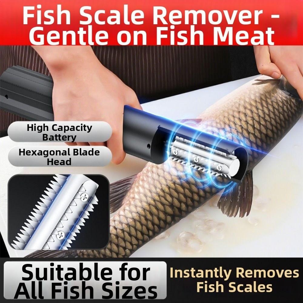 Portable Electric Fish Scaler Handheld Rotating Fish Scale Remover Seafood Processing