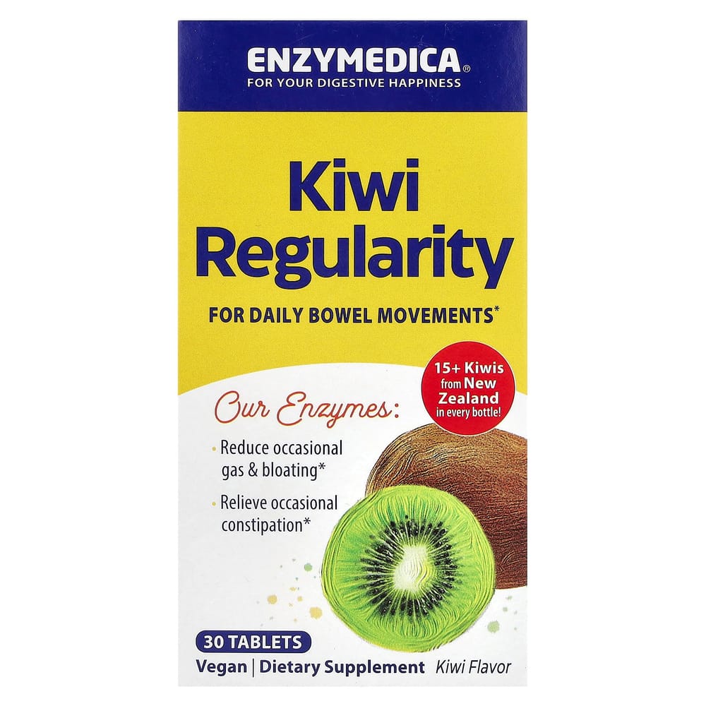 

Enzymedica Kiwi Regularity Kiwi Flavor Relief Chews, 30 Count 30 pcs - 1 ea