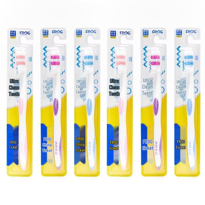 Frog 615 Series Adult Hard Bristle Toothbrush 6-Pack
