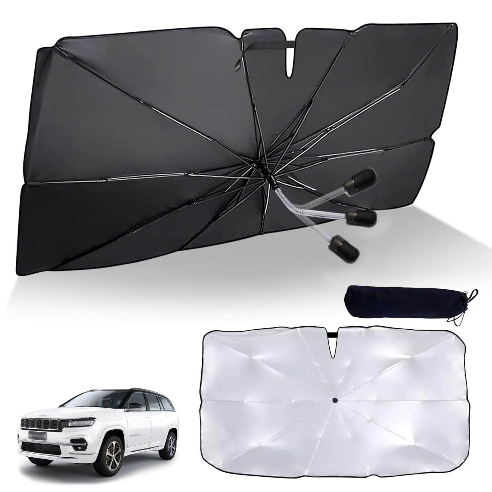Jeep Commander 2nd Generation 2021~Current Car Umbrella Sunshade 360° Bendable Commander 2nd generation