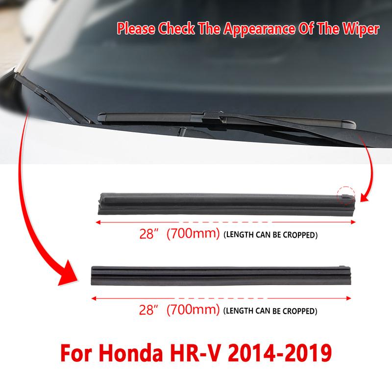 Wiper Rubber Strip for Honda HR-V 2014 2015 2016 2017 2018 2019 Car Wiper Refill Accessories 1Pair
