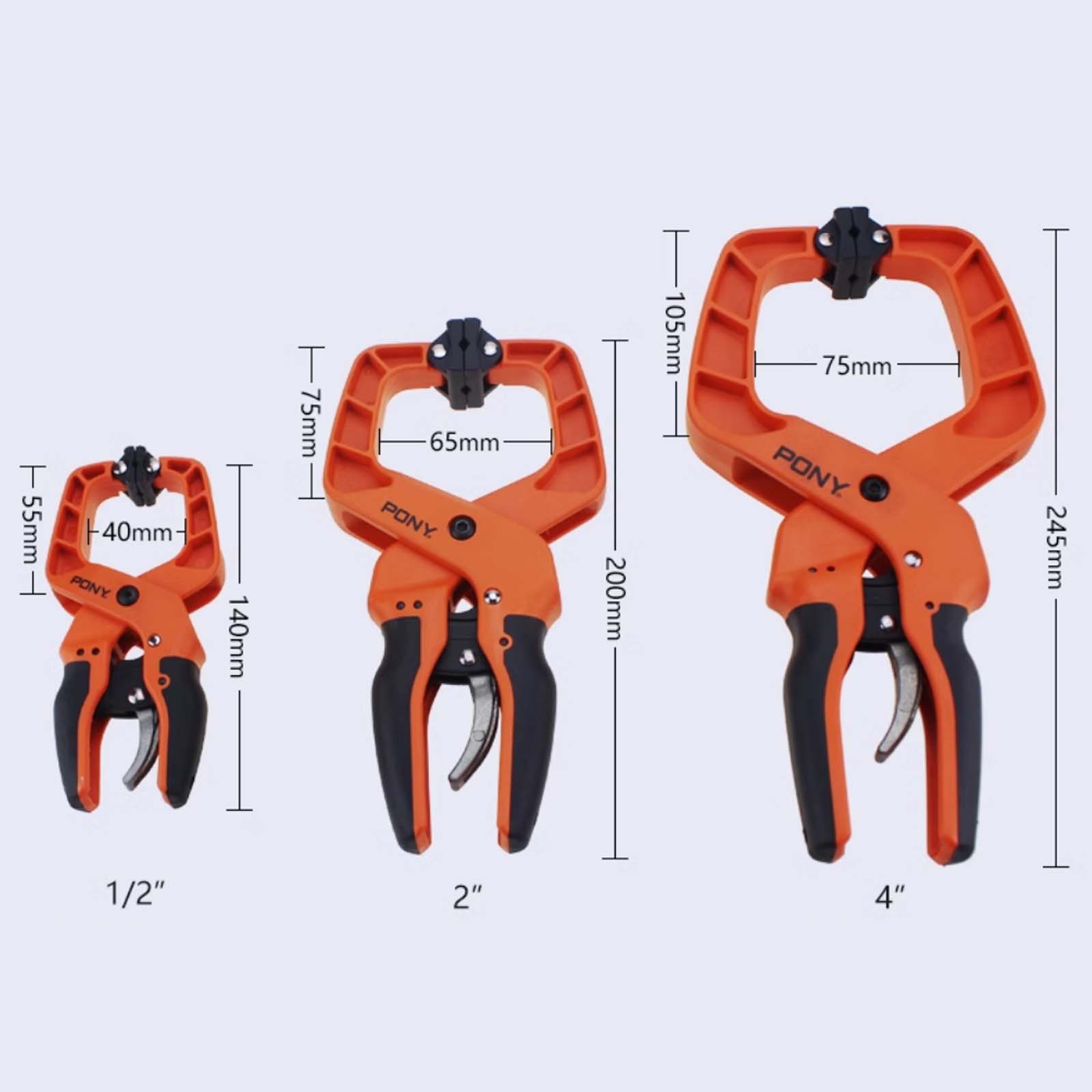 Woodworking Fixing One-handed Clamp, Quick Ratchet Plastic Wood Carpenter Spring Clamps Tool 0-38mm