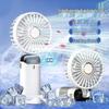 Mini Ventilador Portátil Digital de Cinco Velocidades con Motor sin Escobillas