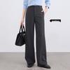 2026 Women's Slimming Wide-Leg Pants: Petite, Nine-Tenths Length, Straight, Loose Casual Fit for Spring and Summer