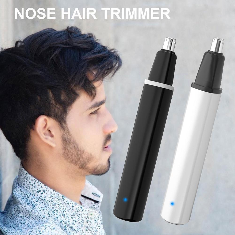 Electric Nose Hair Trimming Shaver Shaving Eyebrow Removal Shaver USB Rechargeable Face Care for Men 500mAh 14500 Li-ion Battery