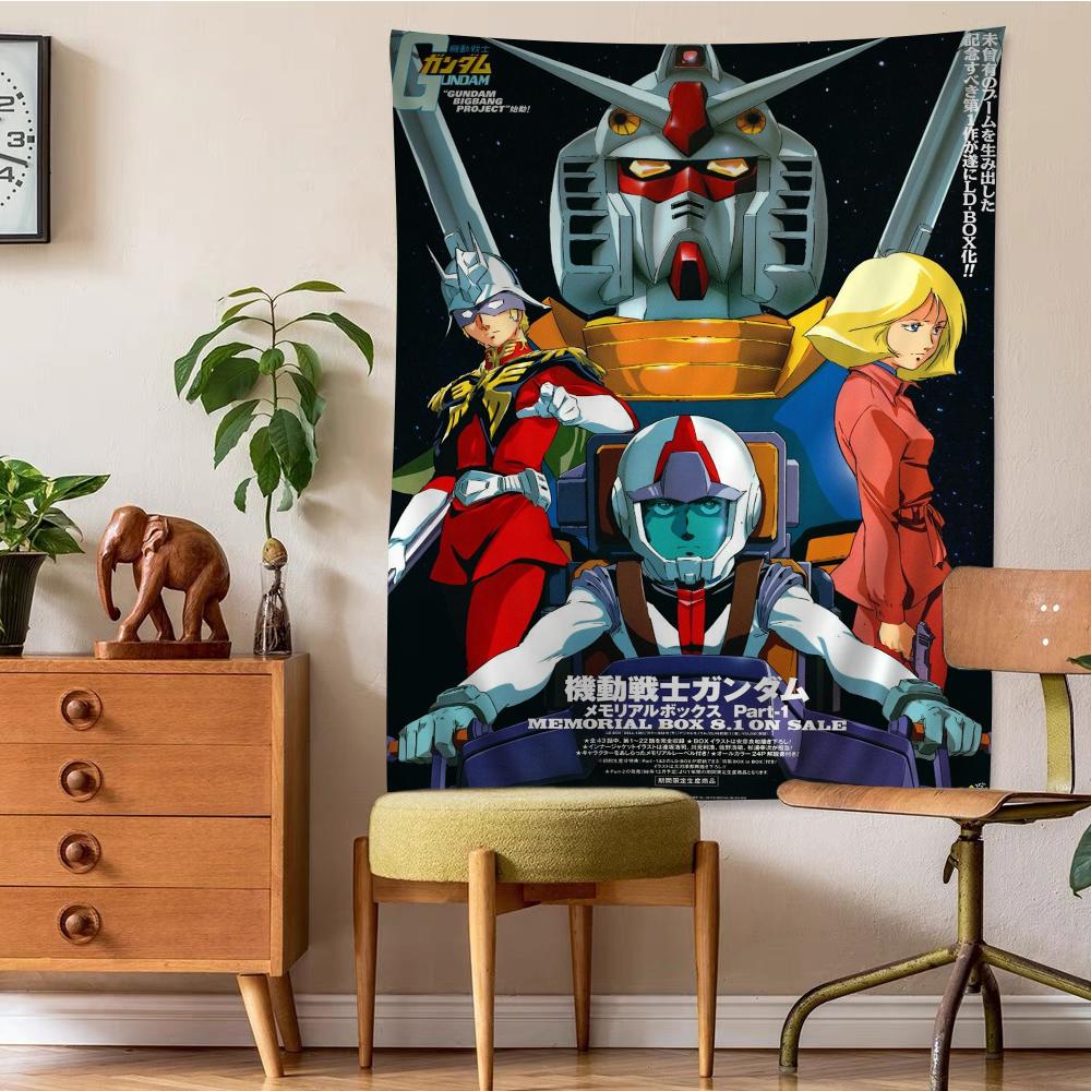 

Japanese Classic Anime GGundam Tapestry Anime Tapestry Hanging Tarot Hippie Wall Rugs Dorm Wall Hanging Sheets 74x94cm(29x37in)