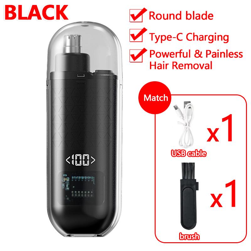 2026 New Portable Electric Nose Hair Trimmer USB Charging Nose Ears Eyebrow Trimmer for Men Rechargeable Painless Set
