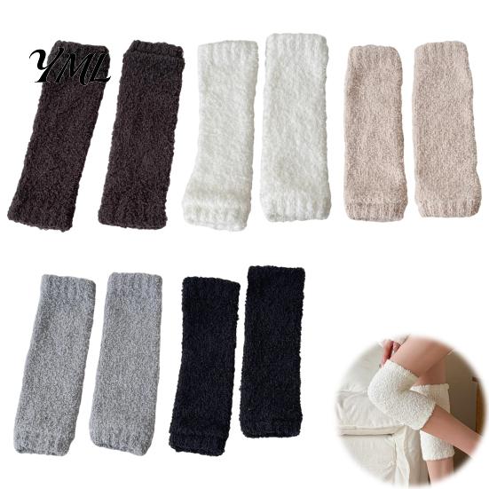 Thermal Cold Protection Socks Thickened Knee Sleeve for Women, Winter Warm Coral Fleece Leg Warmers, Breathable Autumn Home Essentials Pads