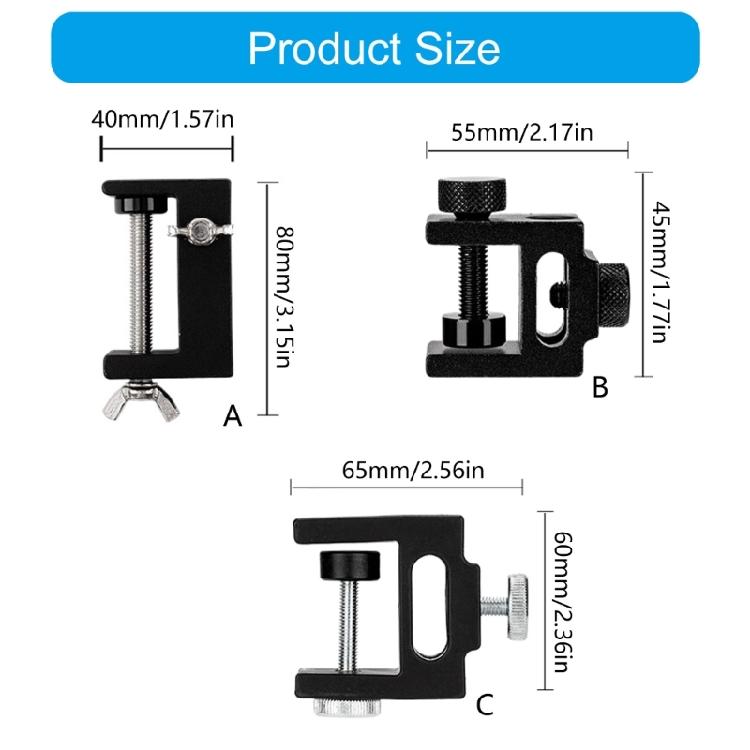 Adjustable Camping Light Desk Clamps Multifunction Table Mount Clamps Outdoor Hanging Holder for Table Mounting Enduring