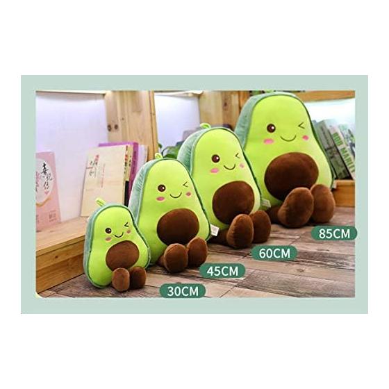 Cute Plush Fruit Stuffed Doll Large Avocado Pillow Cartoon Food Children Lovely Soft Christmas Birthday Gift Bedroom Living Room, 30cm