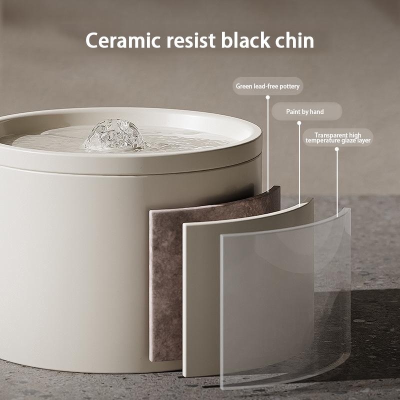 Ultra-Quiet Pet Cat Automatic Water Dispenser for Dogs Flowing Silent Circulation Filtration Ceramic Water Feeder Pet Products