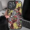 Japan Fashion H-Hysteric M-Mini Phone Case For iPhone 16 15 14 13 12 11 Pro Max Plus Leather Soft Cover